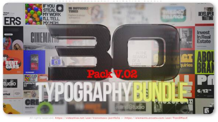 Videohive Modern Typography Animation Bundle