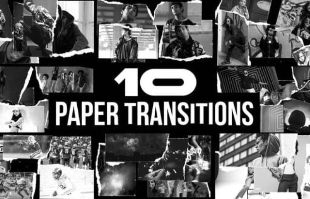 Videohive Paper Style Freeze Frame Transitions | MOGRT