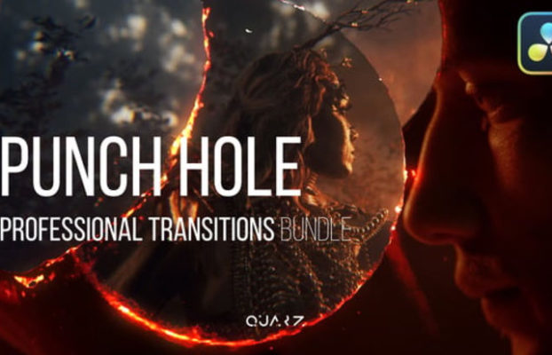 Videohive Punch Hole Transitions for DaVinci Resolve