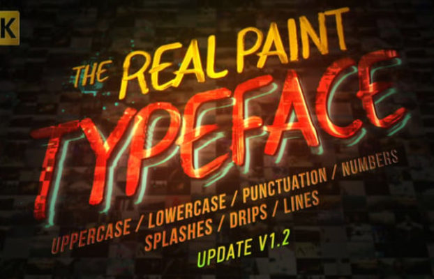Videohive Real Paint Typeface Kit