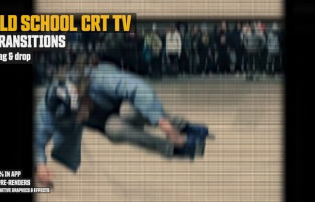 Videohive Retro CRT TV Transitions: Old-School CRT TV Vibes with Vintage Borders