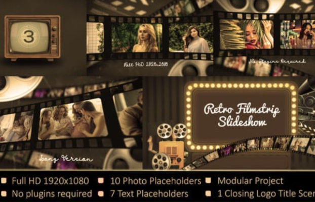 Videohive Retro Flimstrip Slideshow