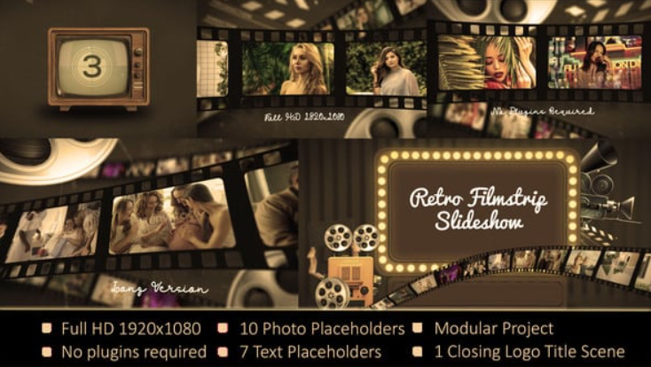 Videohive Retro Flimstrip Slideshow