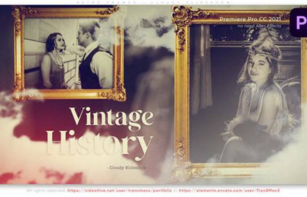 Videohive Retro Frames – Cloudy Slideshow