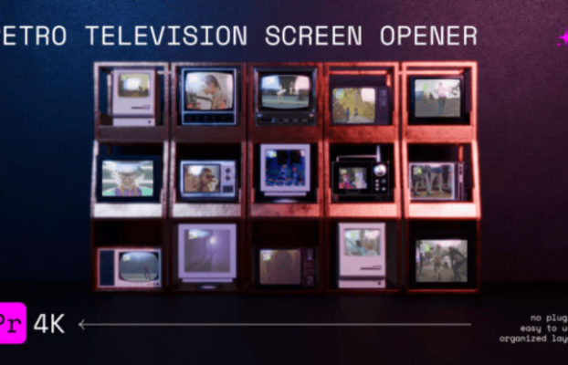 Videohive Retro Television Opener For Premiere Pro