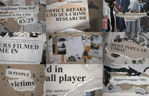 Videohive Ripped Newspaper Titles For Premiere Pro