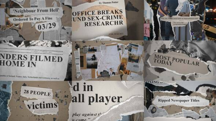 Videohive Ripped Newspaper Titles For Premiere Pro