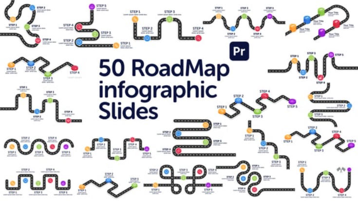 Videohive Roadmap Infographics Slides for Premiere Pro