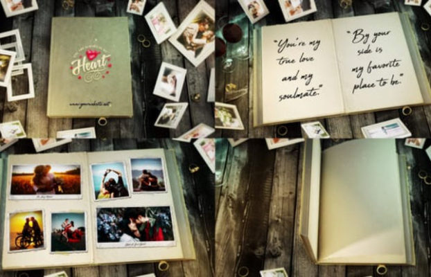 Videohive Romantic Book Unveil for Premiere Pro