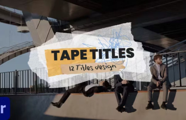 Videohive Tape Titles Mogrt