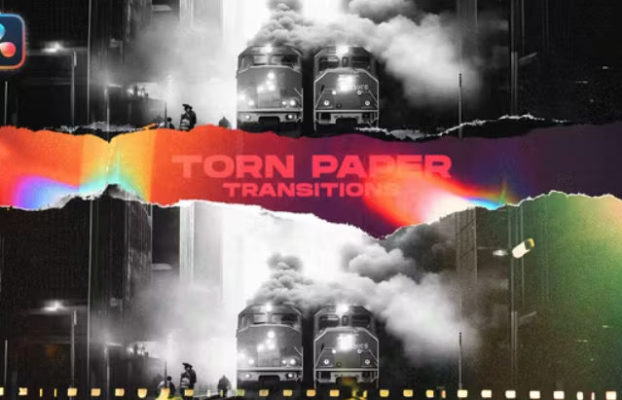 Videohive Torn Paper Transitions VOL. 2 | DaVinci Resolve