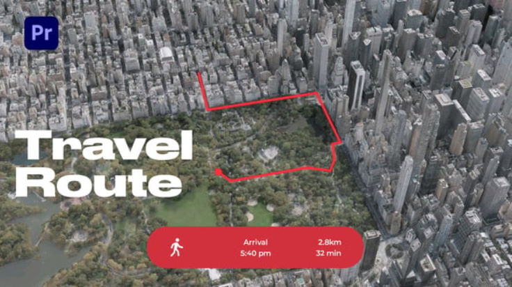 Videohive Travel Route