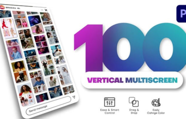 Videohive Vertical Multiscreen Pack For Premiere Pro
