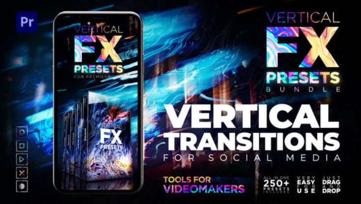 Videohive Vertical Transitions Pack for Premiere Pro