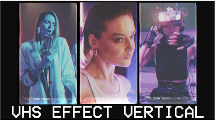Videohive VHS Effect Vertical I TikTok, Shorts, Reels