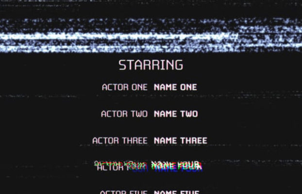 Videohive VHS Glitch Credit Roll