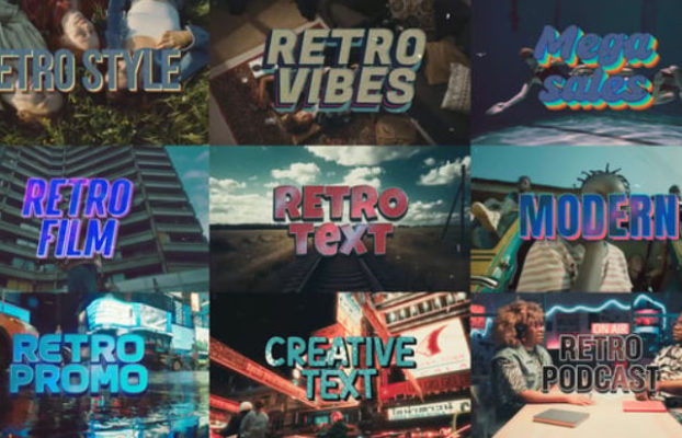 Videohive Vintage Retro 09 Text Intro Pack MOGRT