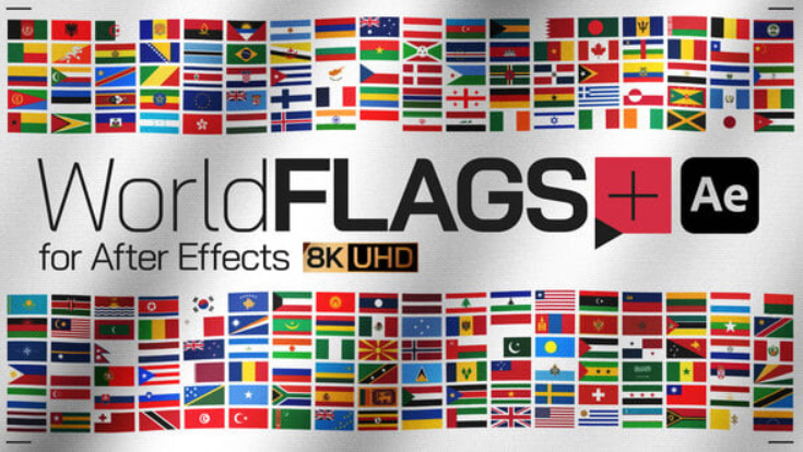 Download World Flags Plus for After Effects Videohive