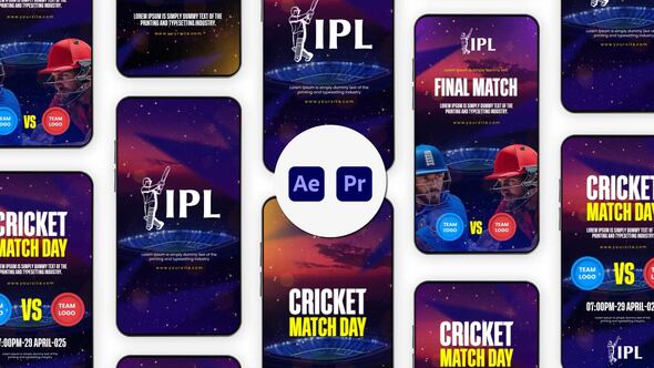 Videohive IPL Final Cricket Match Instagram Template