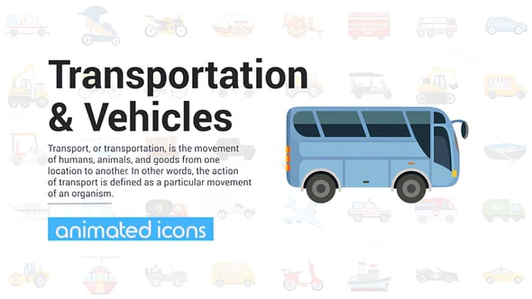 Videohive Transportation and Vehicles Icons