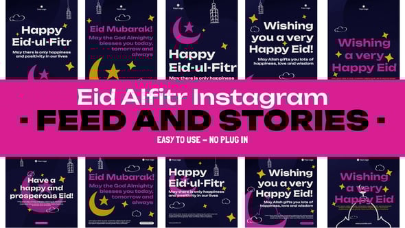 Videohive Eid Alfitr Feed and Stories Instagram