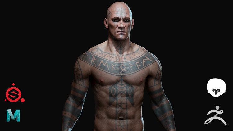 AAA Game 3D Character Art course Module 01 – Body By Mateusz Wendowski