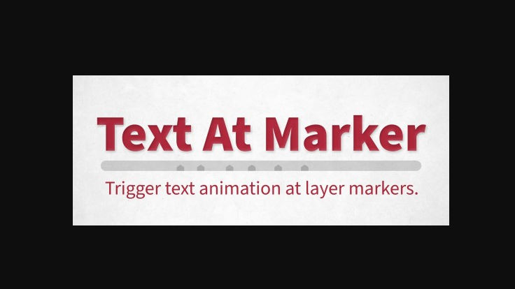 Aescripts Text At Marker v1.3.0