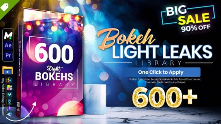 Videohive 600+ Bokeh [LIGHT LEAKS] Pack