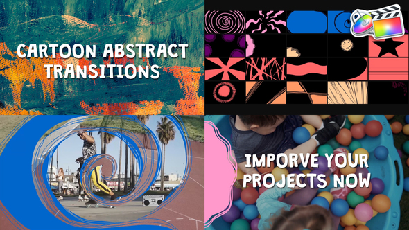 VideoHive Cartoon Abstract Transitions for FCPX