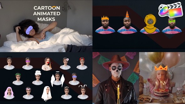 VideoHive Cartoon Animated Masks for FCPX