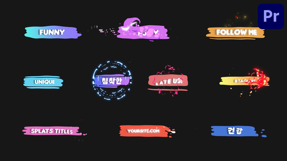 VideoHive Cartoon Liquid Plate Titles for Premiere Pro