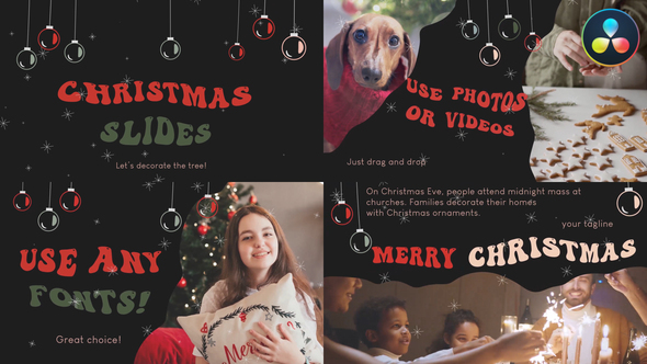 VideoHive Christmas Greeting Scenes for DaVinci Resolve