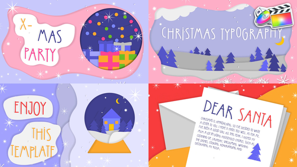 VideoHive Christmas Greetings Colorful Scenes | FCPX