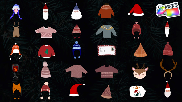 VideoHive Christmas Hats And Masks for FCPX