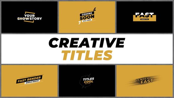 VideoHive Creative Titles 1.0 | FCPX