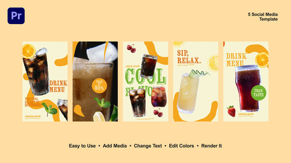 VideoHive Drink Menu Instagram Stories
