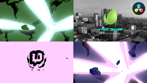 VideoHive Exploding Wall logo Opener for DaVinci Resolve