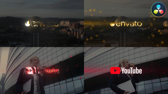 VideoHive Gold Stroke Logo for DaVinci Resolve