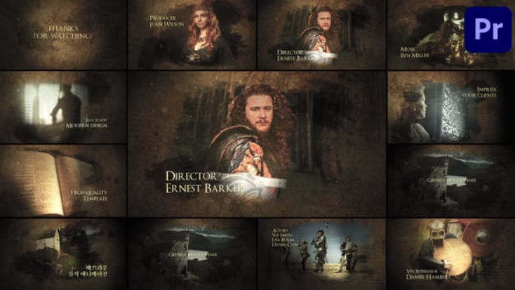 Videohive Grunge Movie Opener for Premiere Pro