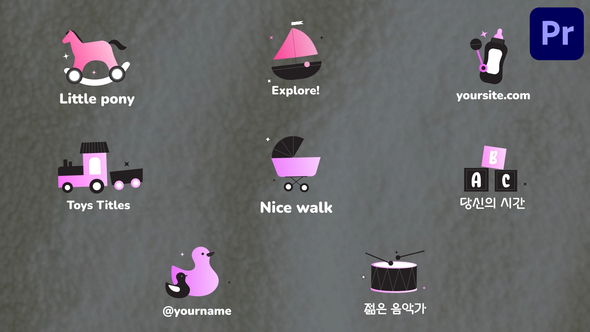 VideoHive Kids And Toys Icons And Titles for Premiere Pro