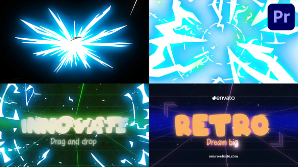 VideoHive Retrowave Logo for Premiere Pro