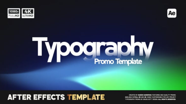 Videohive Typography Promo For After Effects