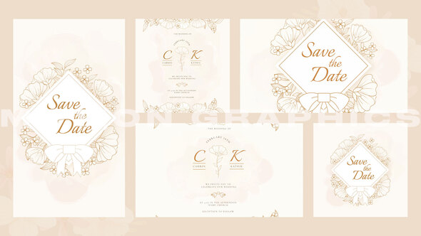 VideoHive Union Wedding Invitation Intro | Mogrt