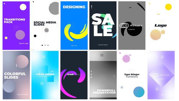 VideoHive Vertical Stinger Transitions Pack