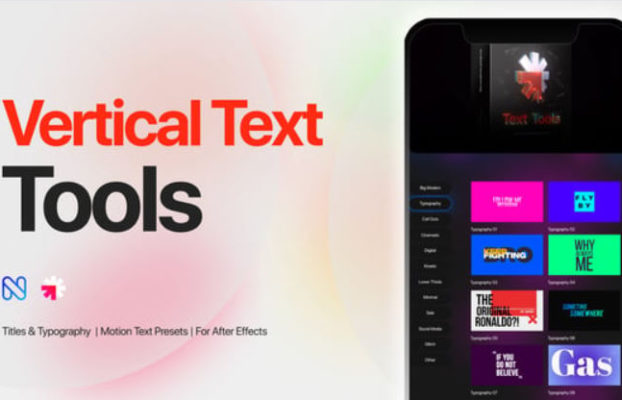 Videohive Vertical Text Tools – Titles, Typography, Reels, Call Outs
