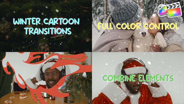 VideoHive Winter Cartoon Transitions | FCPX
