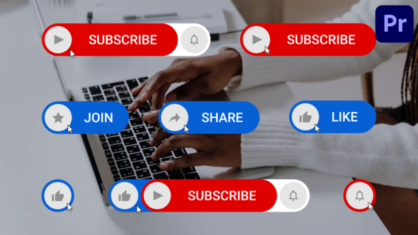 VideoHive Youtube Subscribe Button Mode for Premiere Pro