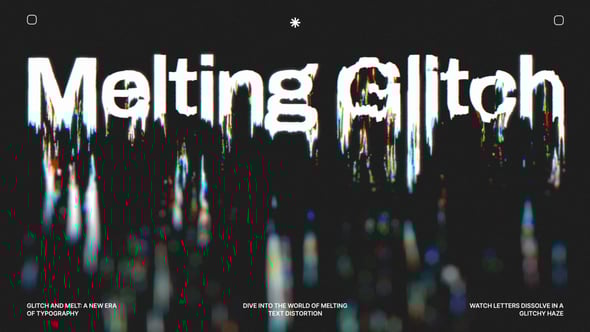 Videohive Melting Glitch Titles