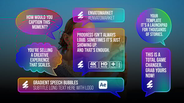 Videohive Gradient Speech Bubbles