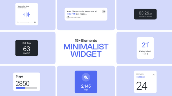 Videohive UI Minimal Widget